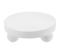 Veemoon Photography Prop Wooden Small Stool Multi-purpose Classic Pattern Simple and Generous Design Excellent Photographic Effect for Home Decoration White