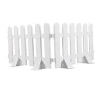 Veemoon Picket Fence Weather-Resistant Plastic with White Garden Set 2pcs and Sturdy Plastic Fence to Decorate Your Garden or Party for Yard and Plant Decoration