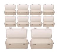 Veemoon Plastic Cash Organizer Box with Lid Fits inside Drawers Rectangular 10pcs Money Storage Container for Coins, Checks, and Pens for Busy Settings