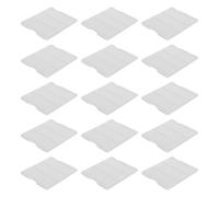 Veemoon Plastic Microscope Slide Storage Box Rectangle with 3-slot Capacity 15pcs Glass Slide Holder, Portable Plastic Organizer for Biology Labs and Pathology Departments