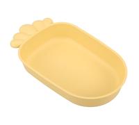 Veemoon Plastic Parrot Bathing Tub with Smooth Edges for Small Birds and Parakeets, Practical Carrot-shaped Bird Shower Bath Basin in Yellow, Birdcage Accessory for Summer Bathing