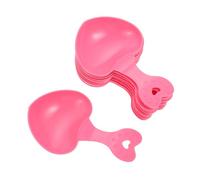 Veemoon Plastic Pet Grain Spoon Pet Food Scoop 10pcs with Lovely Heart Shape Easy to Hold and Clean for Household Use and Hamsters