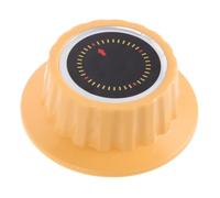 Veemoon Plastic Rotary Timer Knob Replacement for Kitchen Appliance Control | Orange round Cap, Easy Installation and Grip, for Stoves and Cabinets, Modern Minimal Finish