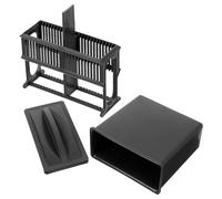 Veemoon Plastic Staining Jar Microscope Slide Staining Rack Plastic Storage Jar for 24 Microscope Slides Laboratory Equipment Holder Drying Rack for Research Labs and Educators