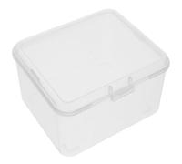 Veemoon Plastic Storage Box Hinged Lid, Small Bead Organizer and Trading Card Holder, Dustproof Multifunctional Storage Container for Craft and Collectibles