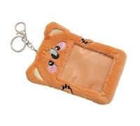 Veemoon Plush Frog Card Holder Keychain Cartoon Animal Card Case for Id Credit and Game Pictures Soft and Comfortable Material for Safe Storage for Students and Collectors