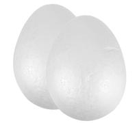 Veemoon Polystyrene Egg for Easter Crafts, 2pcs Large Polystyrene Egg 7. 86inch White Smooth Diy Foam Balls Modeling Shapes for for Diy Crafts Kindergarten Activities And Easter Decorations