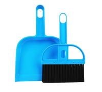 Veemoon Portable Blue Cage Cleaner for Small Caged Pets Including Hamsters and Guinea Pigs, Plastic Mini Broom and Dustpan for Easy Cleaning in Small Animal Cages