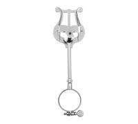 Veemoon Portable Clarinet Sheet Music Stand Made of Sturdy Iron in Silver, Simple and Stylish Design That Holds Scores Firmly and Is Not Easy to Deform, for Musical Instruments Practice