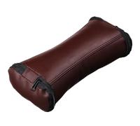Veemoon Portable Comfortable the Touch Brown Pulse Pillow Artificial Leather Wrist Rest Pad Hand Support for Arthritis and Clinic Use