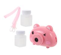 Veemoon Portable Electric Bubble Maker with Plastic Body and Bubble Liquid Included Easy to Use for Outdoor Party and Home Play