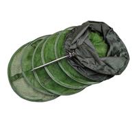 Veemoon Portable Fishing Netting Mesh Fish Storage Netting with Strong Polyester and Stainless Steel Frame Foldable Fishing Basket and Temporary Fish Holding