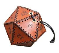 Veemoon Portable Leather Dice Pouch with Drawstring Closure for Game Dices and Watches, Dust Resistant Small Storage Bag Suitable for Backpack or Car Use