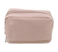 Veemoon Portable Makeup Brush Holder Organizer Bag for Women with Smooth Zipper Closure and Bottom Compartment, Sleek Nylon Travel Cosmetic Storage Bag for Purse