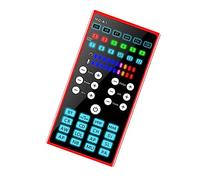 Veemoon Portable Metal Sound Mixer Card with Voice Changer and Reverberation for Phone and Computer Streaming Easy to Install and Audio Interface for Live Broadcast and Podcast