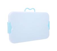 Veemoon Portable Plastic Activity Tray with Lid Small Lidded Sandbox Storage Box with Double Handles for Indoor Outdoor Use Versatile Organizer and Sensory Bin for Art Supplies and Crafts