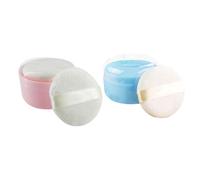 Veemoon Portable Powder Puff Box Skin-friendly and No Deformation 2pcs with Soft Sponge and Abs Material and Powder Storage and On-the-go Use