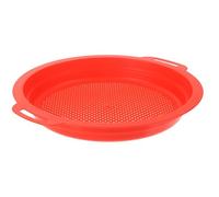 Veemoon Portable Red Plastic Beach Sand Sifter, Handheld ’s Sand Sieve Plaything for Outdoor Beach and Sandbox Fun