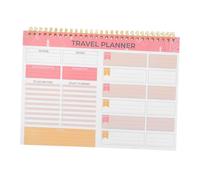 Veemoon Portable Travel Planning Notebook for Travelers Undated Travel Recording Book with Checklist Expense Tracker Memory Journal Suitable for Group Adventures