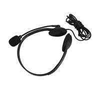 Veemoon Portable Wired over Ear Headphones with Microphone for Office and Conference Calls, Adjustable Plastic Lightweight Headset with 3.5mm Audio Jack and Volume Control for Computers