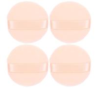 Veemoon Powder Puff Soft and Sturdy Non-fluorescer Makeup Sponge round 4pcs Cotton Cosmetic Puff for Foundation and Loose Powder for Travel and Salon Use