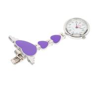 Veemoon Pretty Nursing Pocket Watch Purple Alloy Pendant Quartz