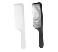 Veemoon Professional Curved Barber Comb Set - 2 Pack Hairdressing Tools for Men Anti-Static Cutting Combs in Variations for Styling and Haircuts