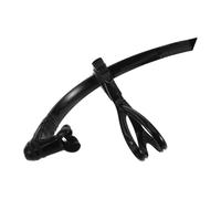 Veemoon Professional Front Mount Swim Snorkel for Training, Adjustable Head Strap with Silicone, Black Semi-dry Tube for Pool and Open Water Diving