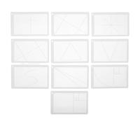 Veemoon Proportional Scale Ruler Lightweight Design with Center Marking Golden Ratio Acrylic Drawing Tool for Artists for Artistic Projects and Composition Sketching