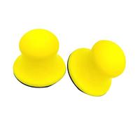 Veemoon Pu Foam Sanding Pads Yellow Polishing Discs 2pcs 3 Inch with Hook and Loop Attachment Easy to Clean for Finishing Grinding and Wood Polishing