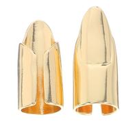 Veemoon Punk Nail Ring Finger Tip Nail Jewelry Decorations Metal Opening for Women Cosplay Party Styling 2Pcs