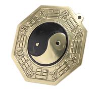 Veemoon Pure Copper Bagua Mirror Eight Diagrams Mirror Feng Shui Exorcism Decor for Home and Temple Blessing Decoration Ward Off Bad Luck