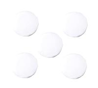 Veemoon Pure Cotton Baby Powder Puff Set 5pcs 60mm Round Ribbon Dusting Puff Soft Makeup Sponge for Infant Body Care White