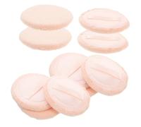 Veemoon Pure Cotton Powder Pads 10pcs round Supple Makeup Applicators Soft Velour Face Cosmetic Tools for Loose Powder Application Female Beauty Supplies