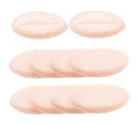 Veemoon Pure Cotton Powder Puff 10pcs Round Velour Makeup Puff Soft Comfortable Loose Powder Applicator for Face Makeup and Travel Use