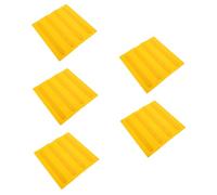 Veemoon PVC Tactile Blind Path Tiles 30x30cm Yellow Striped 5pcs Professional Road Stickers Sturdy Floor Stickers for Sidewalks and Pedestrian Guidance
