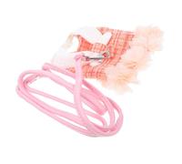 Veemoon Rabbit Dress Clothes and Outdoor Leash Set for Pets, Small Size S, Orange Bunny Walking Harness for Dwarf and Lop Rabbits