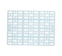 Veemoon Rabbit Playpen Mats 2 Pcs Plastic Pet Foot Mats Fixed Tabs Non-slip for Cage Pvc Blue