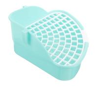 Veemoon Rabbit Triangle Litter Box with Edge Space-saving Corner Potty Trainer for Small Animals Easy to Clean Indoor Bunny and Guinea Pig Toilet Tray