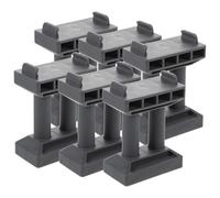 Veemoon Railway Bridge Pier Train Track Supports 6Pcs Plastic Stackable for Boys and Pretend Play Compatible with Major Wooden Train Systems