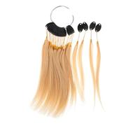 Veemoon Real Human Hair Color Strands with Gold Buckles for Salon and Home Use Soft Natural Hair Samples for Dye Practice and Color Testing