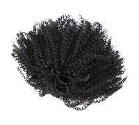 Veemoon Realistic Short Afro Hair Wig Wavy Ponytail Hair Extensions Synthetic Lace Front Wig for Women for Parties Cosplay Daily Use Black