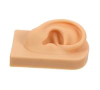 Veemoon Realistic Silicone Right Ear Model Soft Artificial Ear Mold for Piercing Practice and Jewelry Display Stand and Training Aid
