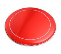 Veemoon Red Double Layer Drum Head 14 Inch Bass Drum Head Plastic Metal Precision Fit Wear Resistant for Studio Professional Performances