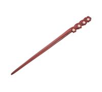 Veemoon Red Sandalwood Chinese Hairpin Handmade Retro Hair Stick with Carved Double-sided Design Lightweight Hair Bun Holder for Women S Hanfu and Modern Outfits