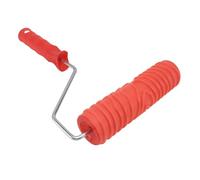 Veemoon Red Wood Grain Paint Roller DIY Wall Decoration Tool with Rubber Texture for Emulsion and Texture Paint Plastic Handle for Easy Grip