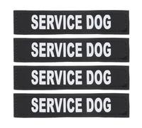 Veemoon Reflective Dog Harness Chest Strap with Pu Material, Creative Design and Special English Words, 2 Pairs for Outdoor Activities and Special Occasions, Pet Vest Decoration for Safety