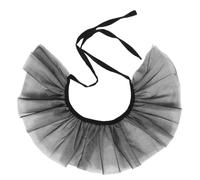 Veemoon Renaissance Clown Collar Black and White Layered Mesh Ruffle Fake Collar Lightweight Detachable Neck Ruff for Costume and Spring Summer Events