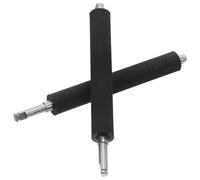 Veemoon Replacement Parts and 2pcs Label Printer Roller Shafts Ensures Smooth Label Feeding for Printer Maintenance, Black Iron and Silicone Material Versatile Application