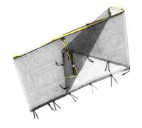 Veemoon Replacement Trampoline Safety Net with Sturdy Nylon Material and Zipper Closure, Enclosure Net for 6 Poles, for Outdoor Play by